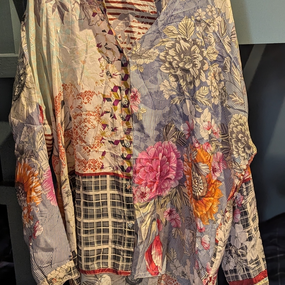 Floral Patchwork Blouse - image 3